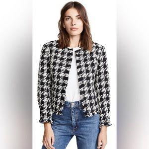 Joie Houndstooth Tweed jacket B&W S